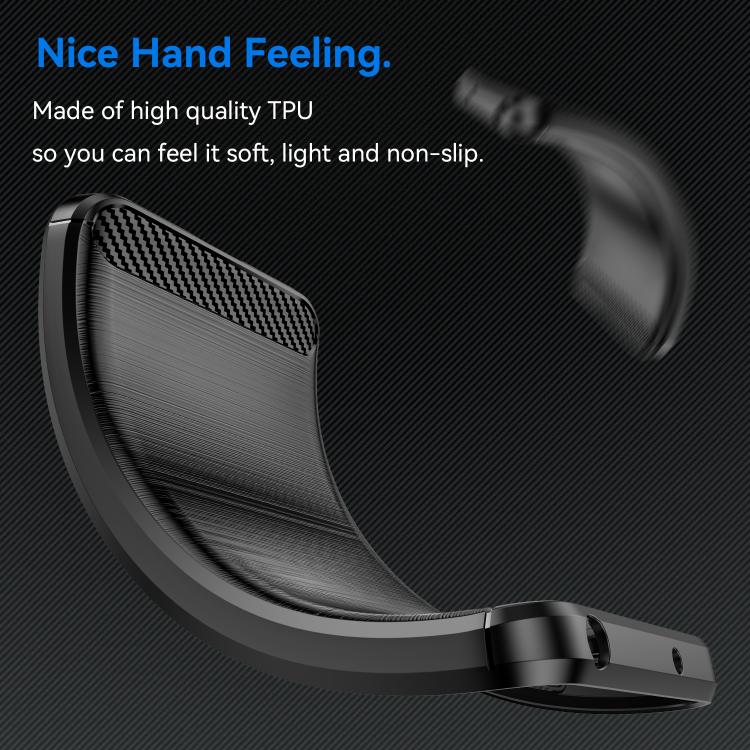 Funda de Teléfono TPU OnePlus 13R Textura Cepillada Fibra de Carbono (Negra)