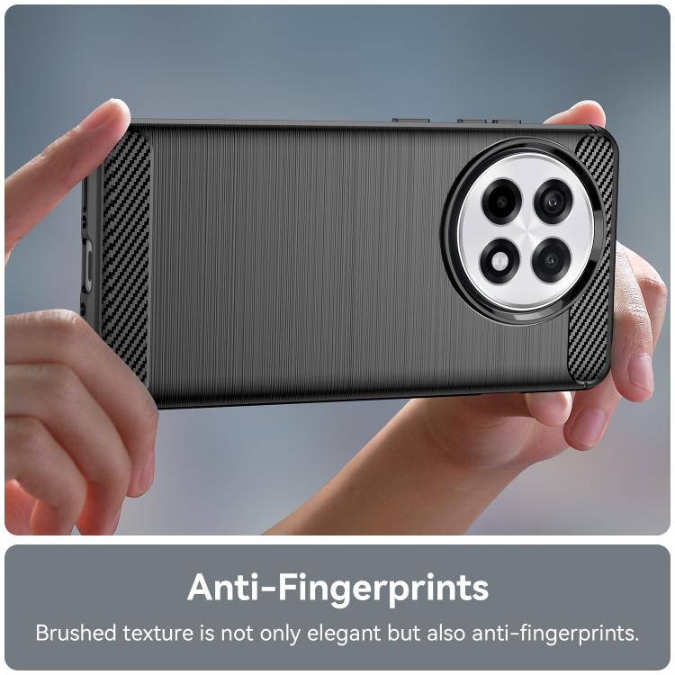 Funda de Teléfono TPU OnePlus 13R Textura Cepillada Fibra de Carbono (Negra)