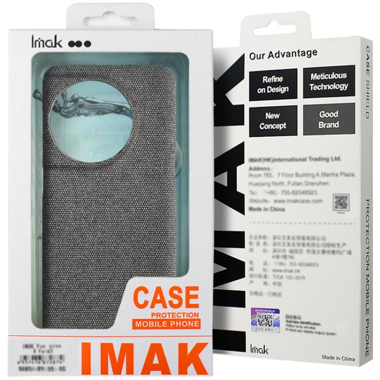 Funda de Teléfono OnePlus Ace 3/12R Imak Ruiyi Series Textura Tela PU PC (Gris Claro)