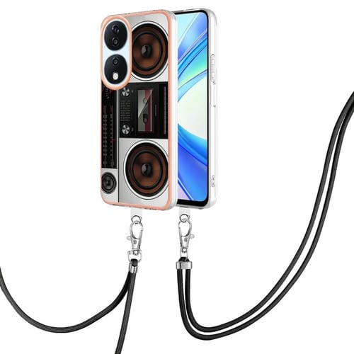 Funda para Teléfono Honor X7B 4G/5G con IMD Doble Cara Galvanizada y Cordón (Radio Retro)