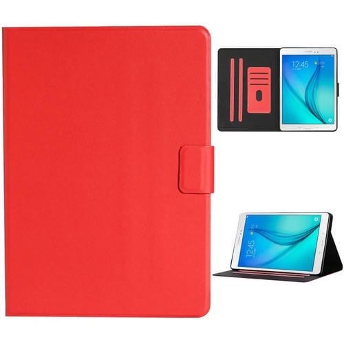 Funda para Samsung Galaxy Tab A 9.7 T550 T555C Cuero Tapa Horizontal Ranuras Tarjetas Soporte Suspensión (Rojo)