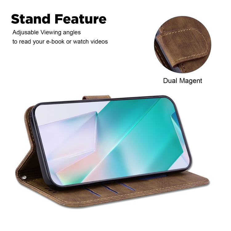 Funda para OnePlus Nord Ce4 5G de Cuero con Relieve Little Tiger (Marrón)