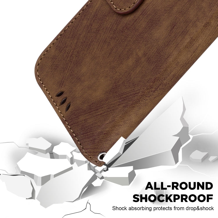 Funda para OnePlus Nord Ce4 5G de Cuero con Relieve Little Tiger (Marrón)