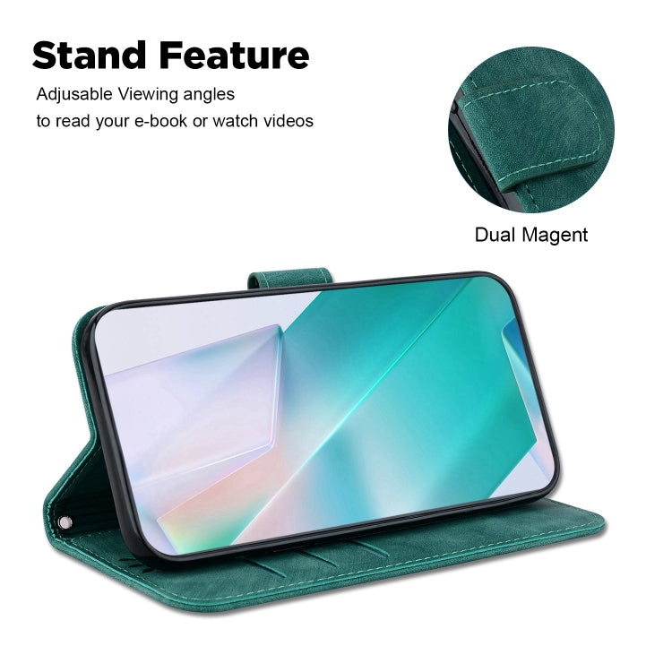 Funda para Teléfono Tecno Spark Go 2023 y Pop 7 Pro Cuero con Relieve Little Tiger (Verde)