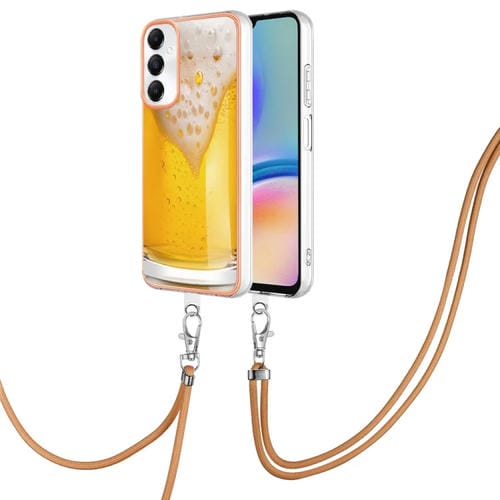 Estuche para Teléfono Samsung Galaxy A05S Imd Doble Cara con Galvanoplastia y Cordón (Cerveza de Barril)