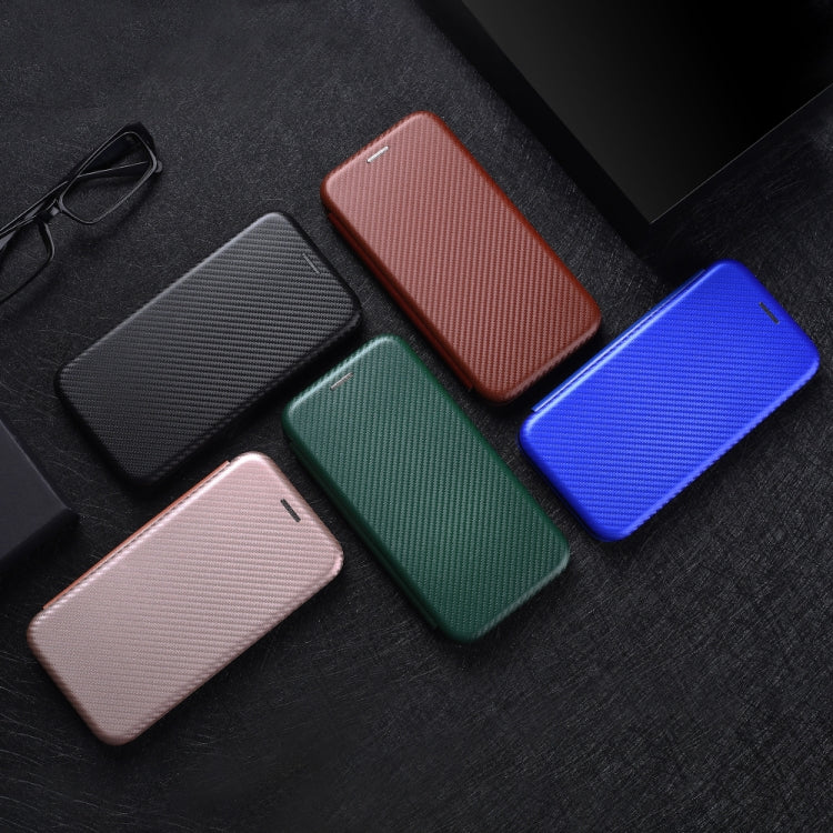 Funda de Cuero para OnePlus Ace 5 Pro con Tapa y Textura Fibra de Carbono (Negra)