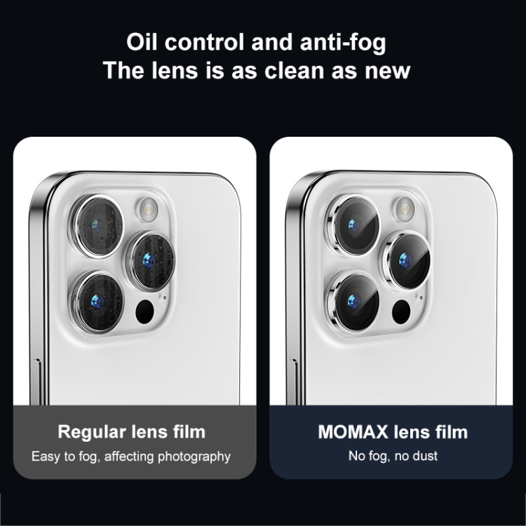 Película de Vidrio Momax Eagle Eye para Lente iPhone 15/15 Plus Cubierta Completa (Plateado) - MOVILSTORE