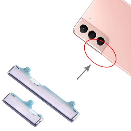 Ein- / Lautstärketasten Samsung Galaxy S21 5G SM-G991 (10 Stück) (Schwarz)