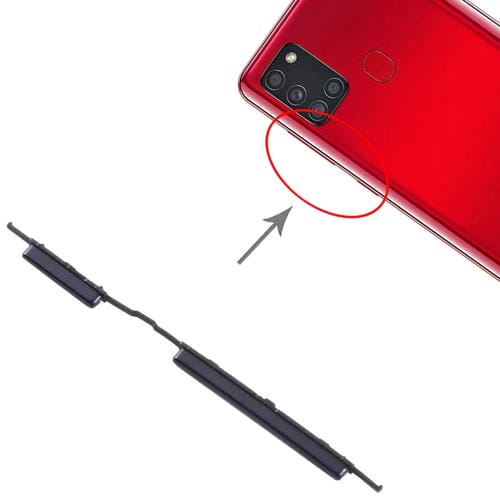 Pulsanti di accensione e volume Samsung Galaxy A21s SM-A217 (10 pezzi) (Nero)