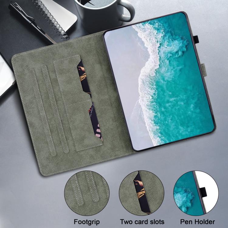 Funda de cuero con tapa y diseño de tigre para Xiaomi Redmi K Pad de 8,8 pulgadas (marrón)