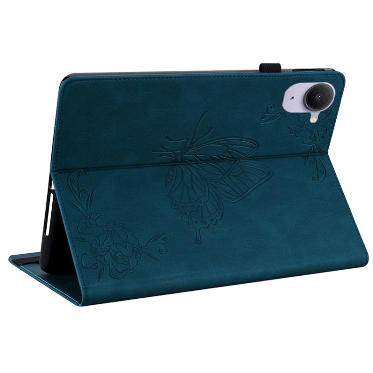 Funda de cuero con relieve de mariposa para tableta Xiaomi Redmi K Pad de 8,8 pulgadas (azul)