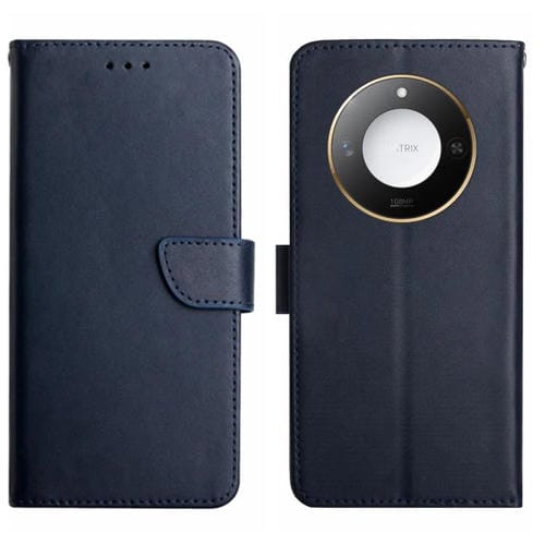 Funda para Honor X9C Ht02 de Cuero Genuino con Tapa y Protección Huellas (Azul)