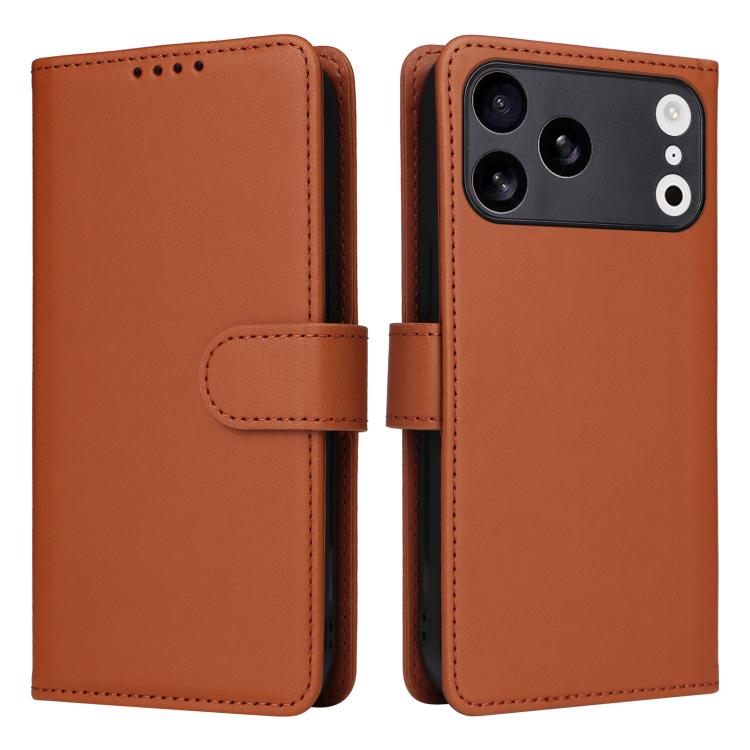 BETOPNICE BN-005 - Funda 2 en 1 desmontable de imitación de cuero genuino para iPhone 17 Pro Max (marrón)