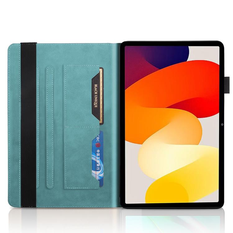 Funda de cuero con relieve para tableta Xiaomi Redmi K Pad Tree Life Series (azul lago)