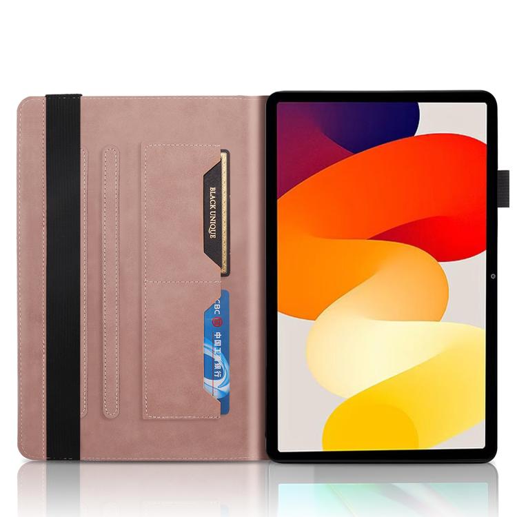 Funda de cuero con relieve para tableta Xiaomi Redmi K Pad Tree Life Series (oro rosa)