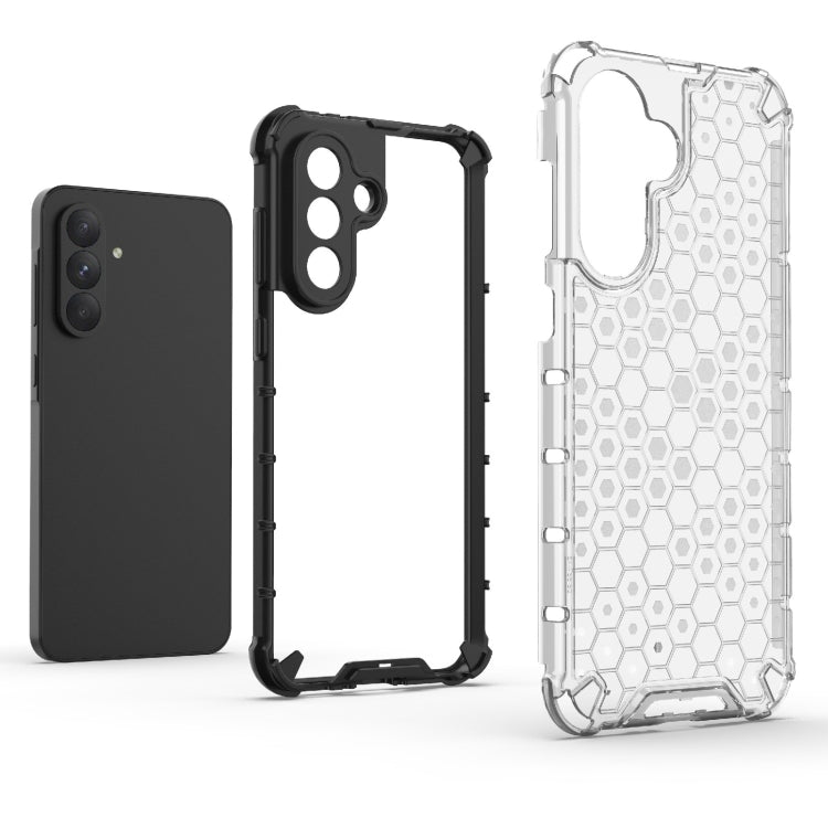 Funda Protectora PC + TPU Samsung Galaxy A56 5G a Prueba de Golpes Diseño Panal (Verde)