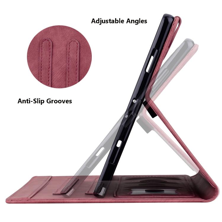 Funda de cuero con relieve de gato Sakura para Xiaomi Redmi K Pad (roja)
