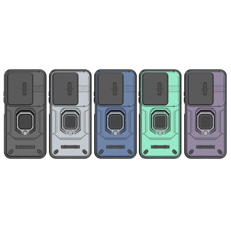 Funda deslizante de TPU + PC a prueba de golpes con soporte para Huawei nova 14 Ultra 5G (azul)
