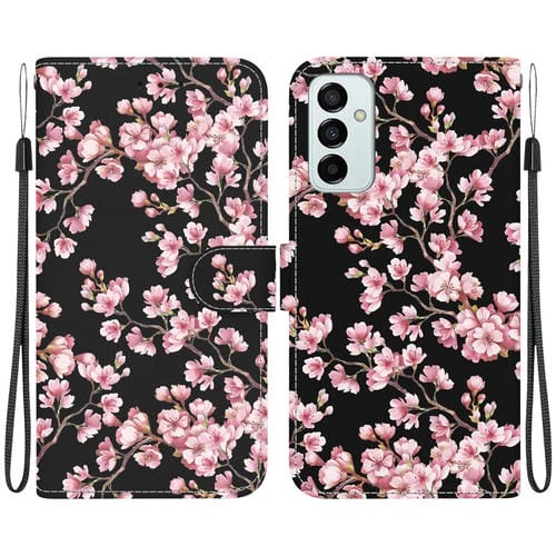 Funda para Teléfono Samsung Galaxy M23 F23 Cuero Dibujo Coloreado Textura Cristal (Flor de Ciruelo)