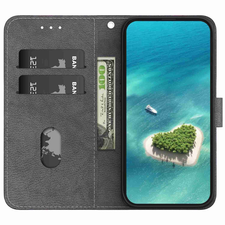 Caja de Teléfono Samsung Galaxy A02S Versión UE Cuero Dibujo Coloreado Textura de Cristal (Lirio)