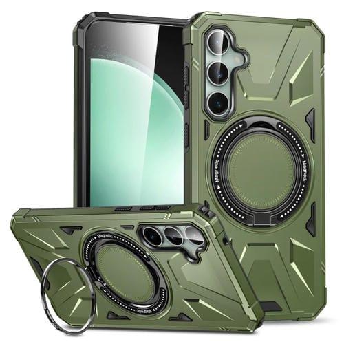 Funda para Samsung Galaxy A15 Magsafe Magnética a Prueba de Golpes con Soporte para Anillo (Verde Oscuro)