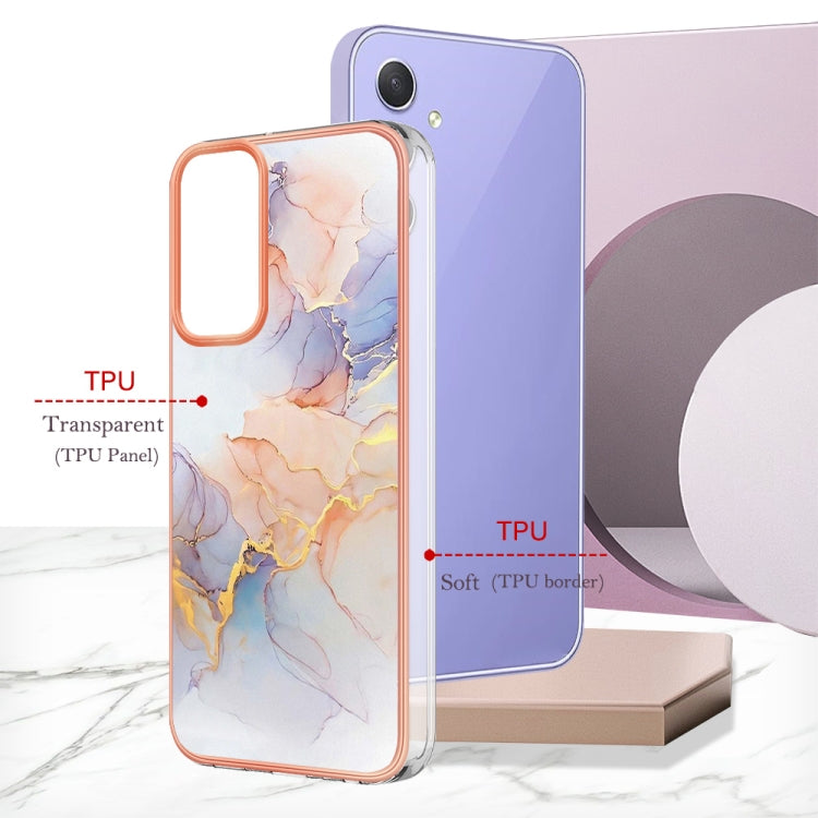 Caja de Teléfono Samsung Galaxy A15 5G Imd TPU con Galvanoplastia (Mármol Blanco)