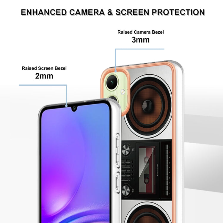 Caja de Teléfono Samsung Galaxy A05 Imd Doble Cara Mármol Galvanizado (Radio Retro)