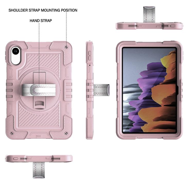 Funda de silicona para Xiaomi Redmi Pad 2 con rotación de 360 grados y contraste para PC (oro rosa)