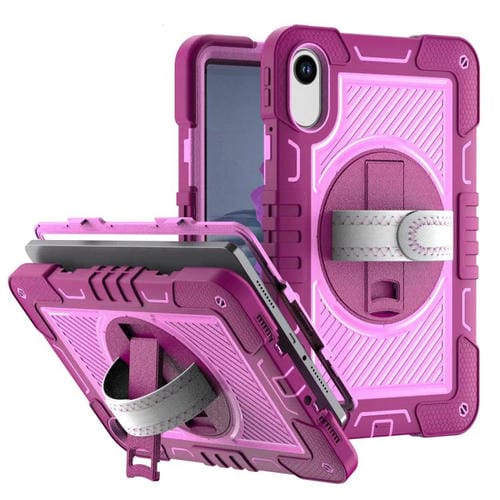 Funda de silicona para Xiaomi Redmi Pad 2 con rotación de 360 grados y contraste para PC (rosa, rojo y rosa)