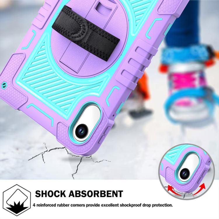 Funda de silicona para Xiaomi Redmi Pad 2 con rotación de 360 grados y contraste para PC (morado y verde menta)