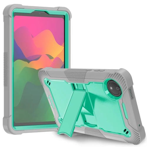 Funda Híbrida de Silicona a Prueba de Golpes para Xiaomi Redmi Pad Se 8.7 con Soporte (Verde Menta y Gris)