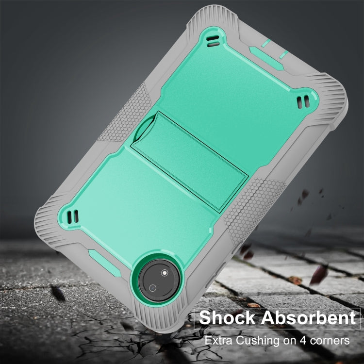 Funda Híbrida de Silicona a Prueba de Golpes para Xiaomi Redmi Pad Se 8.7 con Soporte (Verde Menta y Gris)