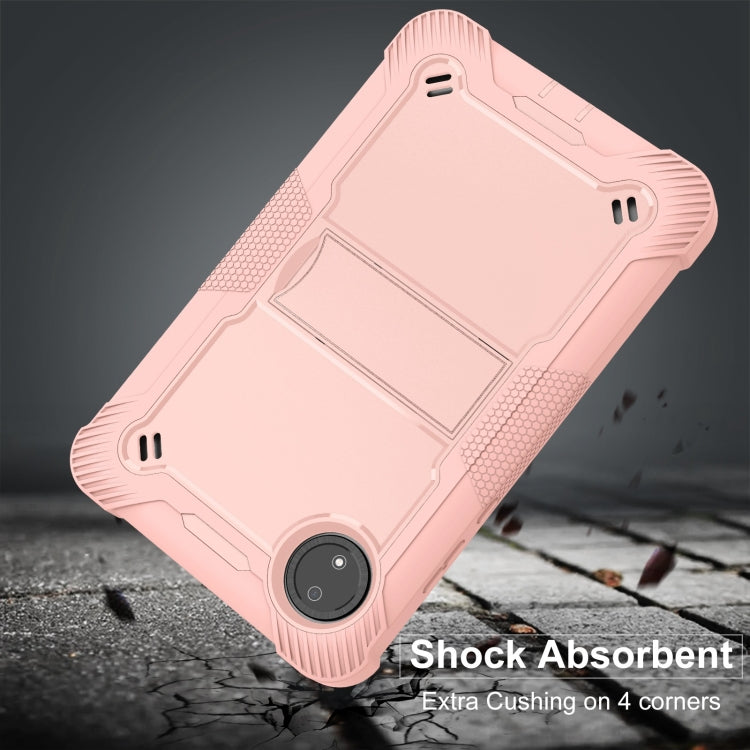 Funda Híbrida de Silicona a Prueba de Golpes para Xiaomi Redmi Pad Se 8.7 con Soporte (Oro Rosa)