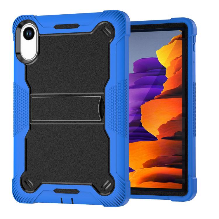 Funda híbrida de silicona a prueba de golpes para Xiaomi Redmi Pad 2 con soporte (negro y azul oscuro)