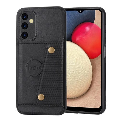 Funda para Samsung Galaxy A55 5G Magnética con Ranuras para Tarjetas y Doble Hebilla (Negro)