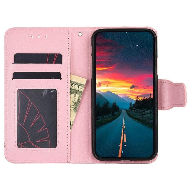 Funda de Cuero con Textura de Cristal para OnePlus Nord Ce 4 Lite 5G (Rosa)