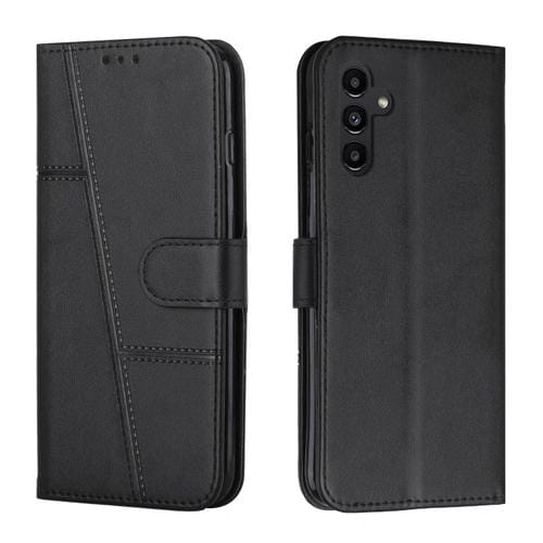 Funda para Teléfono Samsung Galaxy A15 Cuero con Hebilla y Textura de Becerro (Negro)