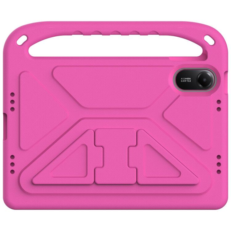 Funda de EVA a prueba de golpes con asa y soporte para Xiaomi Redmi Pad 2 (rosa y rojo)