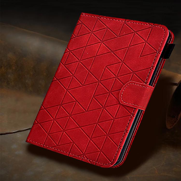 Funda de cuero inteligente con diseño de rombos de TPU para Samsung Galaxy Tab S10 FE+ (roja)