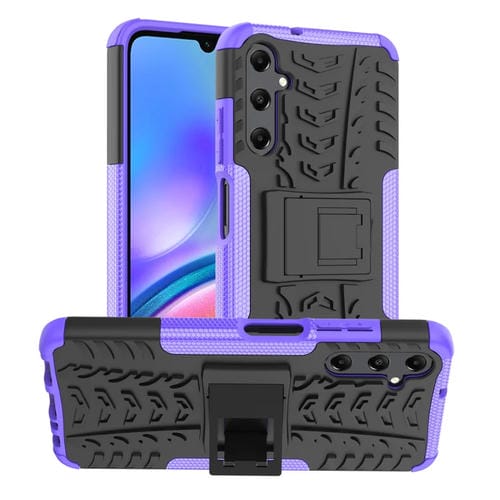 Funda para Teléfono Samsung Galaxy A05S TPU + PC Textura de Neumático Soporte (Púrpura)