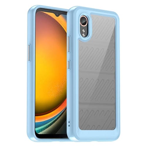 Funda para Teléfono Samsung Galaxy Xcover 7 TPU Híbrida Acrílica Serie Colorida (Azul)