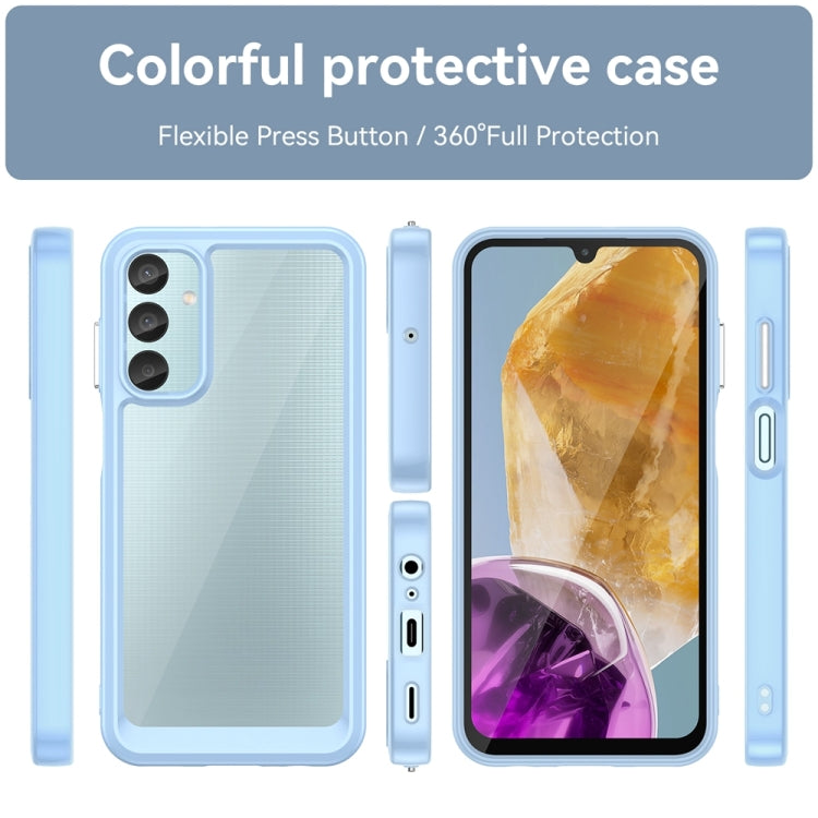 Caja de teléfono TPU híbrida acrílica Samsung Galaxy M15 serie colorida (Azul)