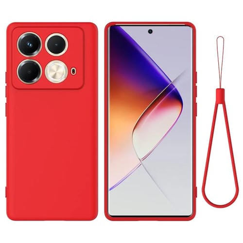 Funda Silicona Líquida para Infinix Note 40S a Prueba de Caídas (Rojo)