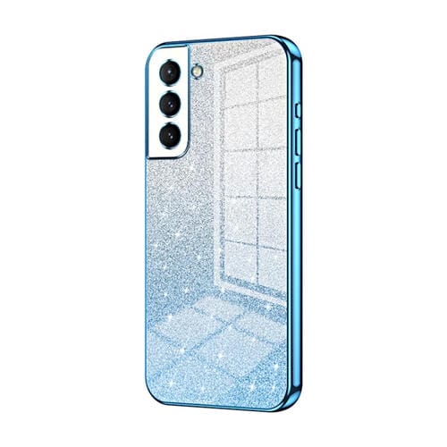 Estuche para Teléfono Samsung Galaxy S21 5G Galvanizado En Polvo con Brillo Degradado (Azul)