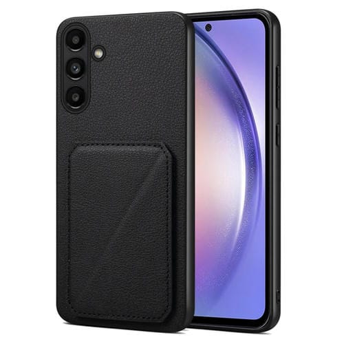 Funda Trasera Samsung Galaxy A54 5G Denior Piel de Becerro de Imitación con Soporte (Negro)