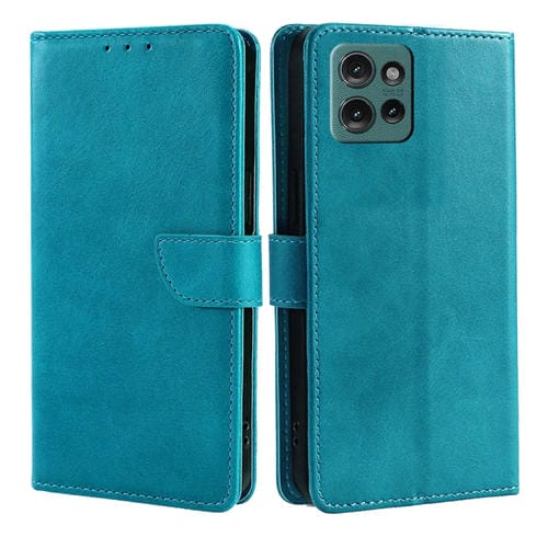 Funda Piel Sintética Motorola Edge 50 5G Textura Becerro Hebilla (Azul Claro)