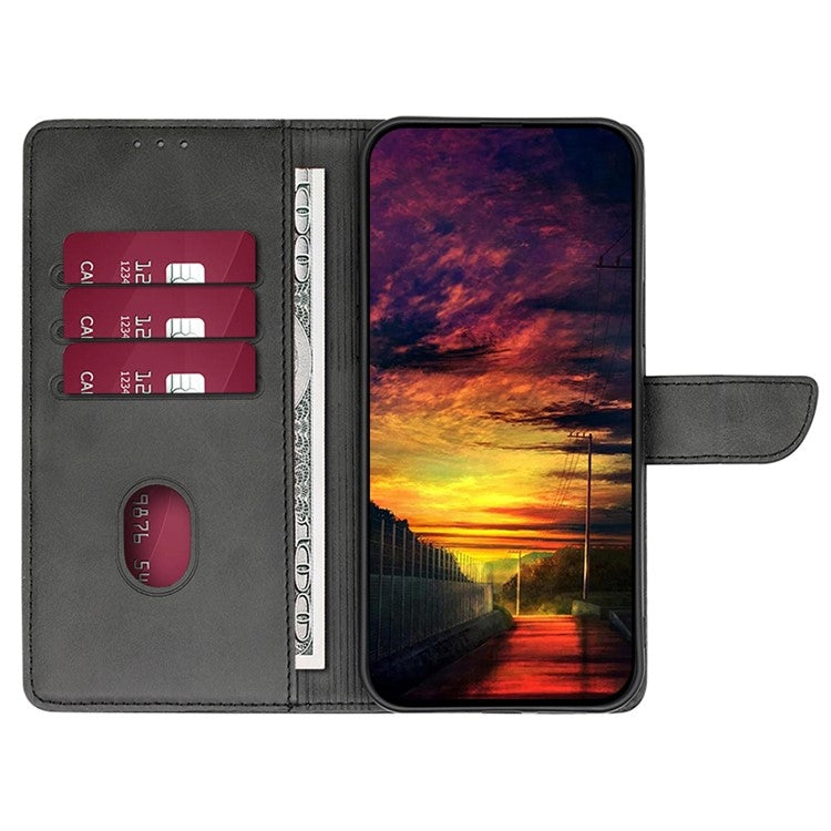 Funda de Cuero con Tapa y Hebilla para OnePlus Nord Ce 4 Lite 5G (Negro)
