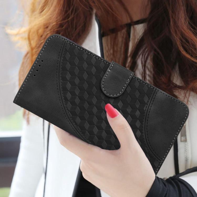 Funda de Cuero Huawei Nova 8 Se con Relieve Cabeza de Elefante y Cordón (Negro)