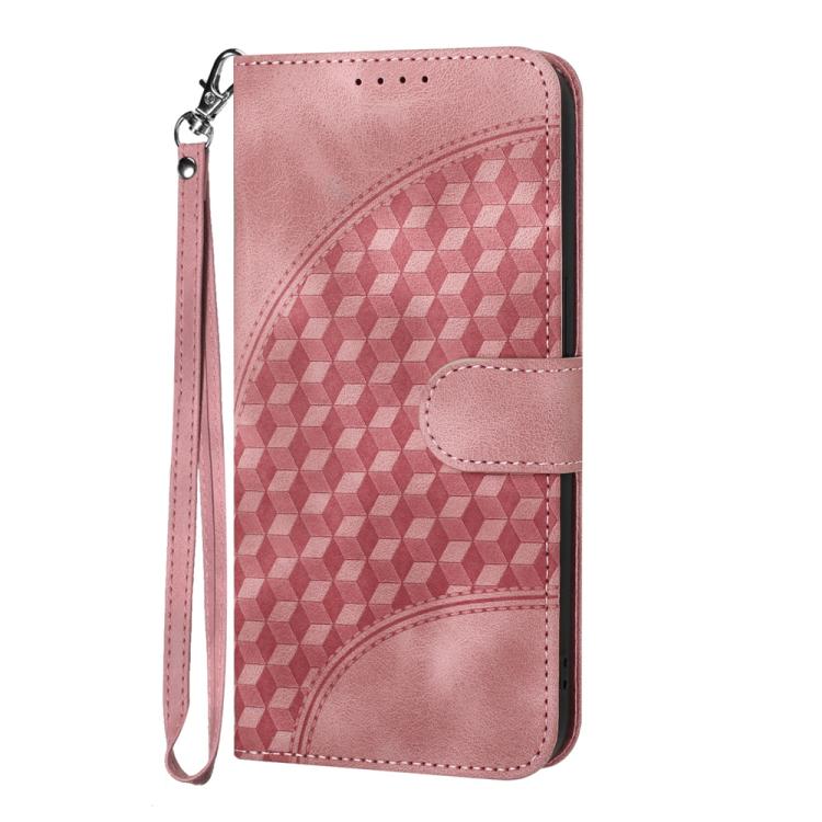 Funda de Cuero con Relieve Cabeza de Elefante para Huawei Enjoy 20E con Cordón (Rosa)