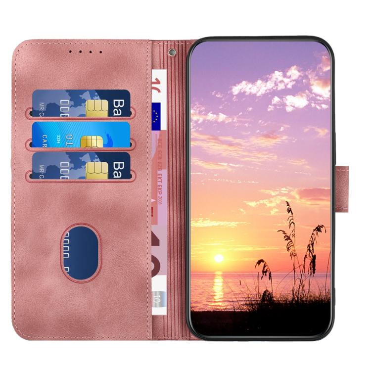 Funda de Cuero con Relieve Cabeza de Elefante para Huawei Enjoy 20E con Cordón (Rosa)